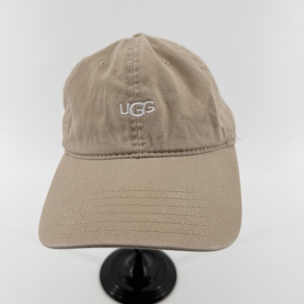 UGG Baseball Cap Mens Tan Solid Cotton Adjustable Strapback Hat 18-772